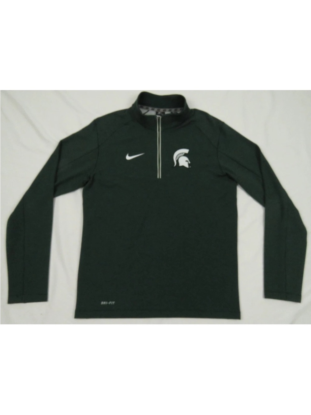 Michigan State Spartans Nike Dri Fit NCAA Football 1/4 Zip Pullover S